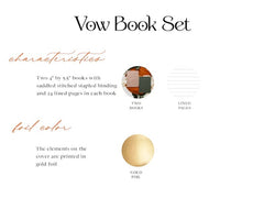 Elegant His and Her Wedding Vow Books Set