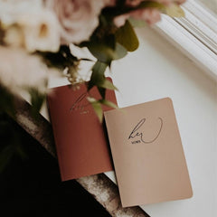 Elegant His and Her Wedding Vow Books Set