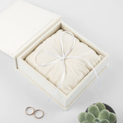 Ivory Ring Box for Timeless Wedding Keepsakes