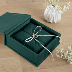 Personalized Velvet Ring Box for Wedding Memories