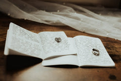 Modern Minimalist Personalized Wedding Vow Book Set