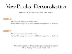 Modern Minimalist Personalized Wedding Vow Book Set