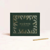 Evergreen & Gold Wedding Guest Book