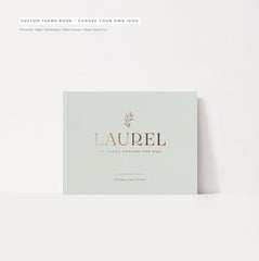 Elegant Personalized Birthday Guest Book with Foil