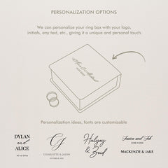 Personalized Velvet Ring Box for Wedding Memories