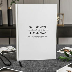 Modern Personalized Wedding Guest Book Keepsake