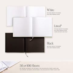 Modern Hardcover Wedding Guest Book Personalized Keepsake Album