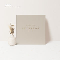 Modern Hardcover Wedding Guest Book Personalized Keepsake Album