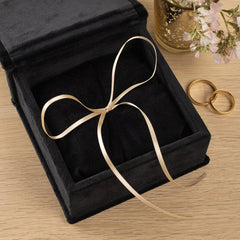 Classic Black Leatherette Personalized Ring Box