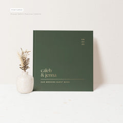 Forever Ours Modern Wedding Guest Book